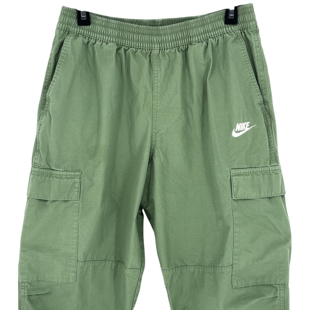 Nike Sportswear Ripstop Cargo Pants Oil Green Mens Size M Gorp Hiking Utility - Picture 2 of 7